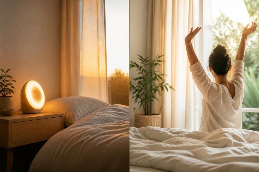 découvrez comment un réveil simulateur d'aube favorise un réveil naturel en douceur en imitant la lumière du soleil pour un réveil plus agréable et énergisant.