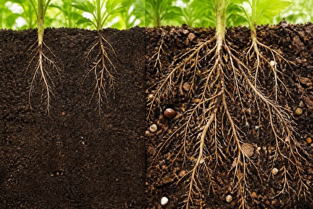 découvrez comment le terreau universel enrichi favorise un développement rapide et sain du système racinaire pour des plantes vigoureuses et durables.