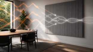 découvrez comment le panneau acoustique améliore l'absorption des échos dans une pièce pour un meilleur confort sonore et une acoustique optimale.